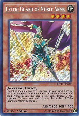 1st Edition, Earth, Effect Monster, Secret Rare, The Dark Side of Dimensions Movie Pack: Secret Edition, Warrior Celtic Guard of Noble Arms [MVP1-ENS48] Secret Rare - Trading Card World