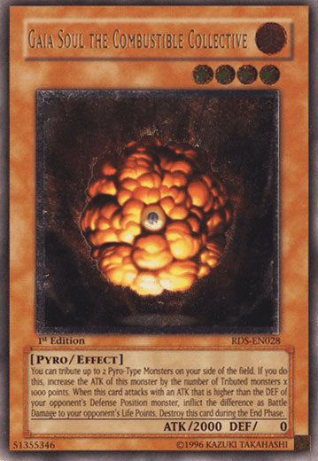 1st Edition, Effect Monster, Fire, Pyro, Rise of Destiny, Ultimate Rare, Unlimited Gaia Soul the Combustible Collective [RDS-EN028] Ultimate Rare - Trading Card World