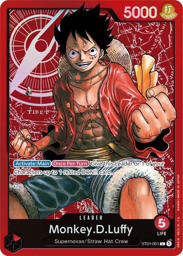 Leader, Starter Deck: Straw Hat Crew, Starter Decks, Straw Hat Crew, Supernovas Monkey.D.Luffy (001) [Starter Deck: Straw Hat Crew] - Trading Card World