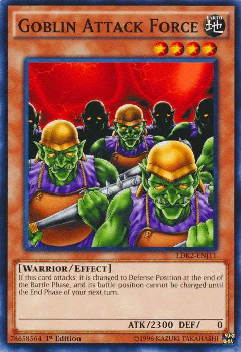 1st Edition, Common, Earth, Effect Monster, Legendary Decks II, Unlimited, Warrior Goblin Attack Force [LDK2-ENJ11] Common - Trading Card World