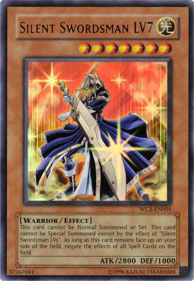 Effect Monster, Light, Limited, Ultra Rare, Warrior, World Championship 2005: 7 Trials to Glory Silent Swordsman LV7 [WC5-EN001] Ultra Rare - Trading Card World