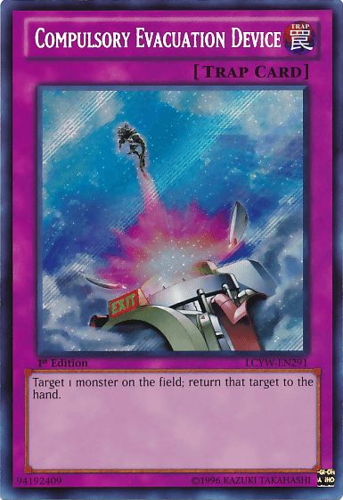 1st Edition, Legendary Collection 3: Yugi's World, Normal Trap, Secret Rare, Trap, Unlimited Compulsory Evacuation Device [LCYW-EN291] Secret Rare - Trading Card World