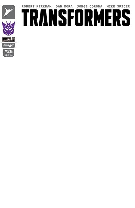 Transformers #25 H Blank Sketch Decepticon Variant (10/08/2025) Image