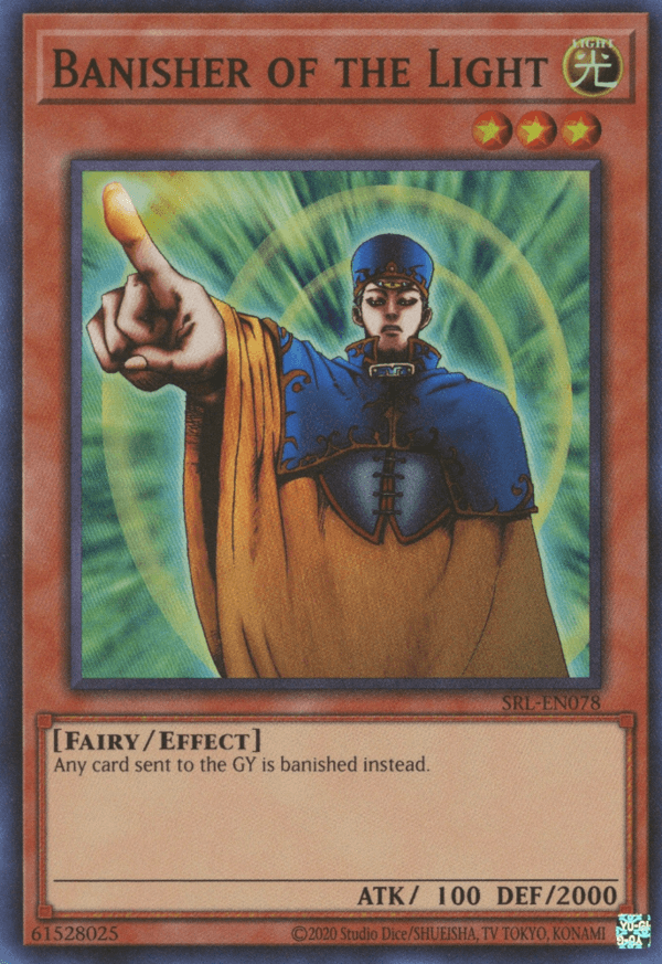 Effect Monster, Fairy, Light, Spell Ruler, Super Rare, Unlimited Banisher of the Light [SRL-EN078] Super Rare - Trading Card World