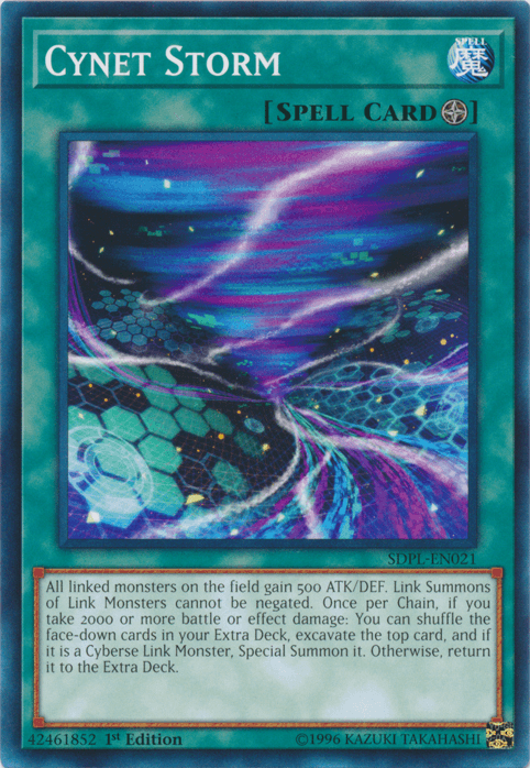 1st Edition, Common, Field Spell, Spell, Structure Deck: Powercode Link Cynet Storm [SDPL-EN021] Common - Trading Card World