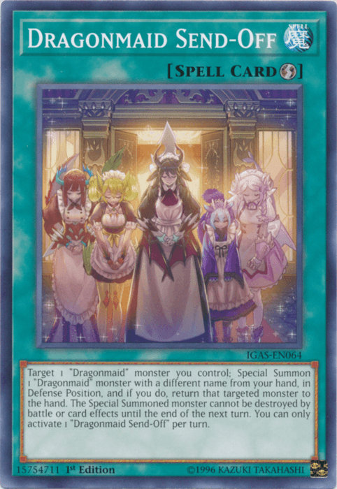 1st Edition, Common, Ignition Assault, Quick Play Spell, Spell, Unlimited Dragonmaid Send-Off [IGAS-EN064] Common - Trading Card World