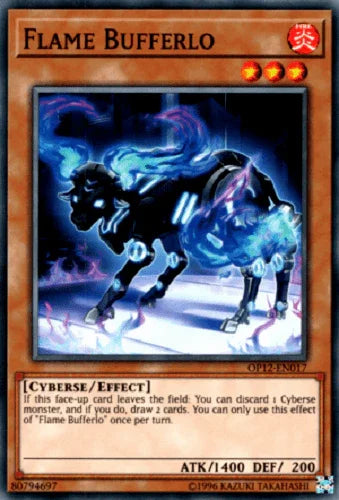 Common, Cyberse, Effect Monster, Fire, OTS Tournament Pack 12, Unlimited Flame Bufferlo [OP12-EN017] Common - Trading Card World