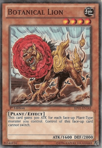 1st Edition, Battle Pack: Epic Dawn, Earth, Effect Monster, Plant, Starfoil Rare, Unlimited Botanical Lion [BP01-EN145] Starfoil Rare - Trading Card World
