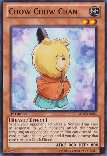 1st Edition, Beast, Common, Earth, Effect Monster, Shadow Specters, Unlimited Chow Chow Chan [SHSP-EN002] Common - Trading Card World