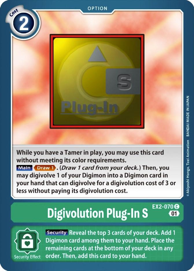 Common, Digital Hazard, EX2-070, Green, Option Digivolution Plug-In S [EX2-070] [Digital Hazard] - Trading Card World