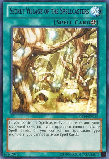 Duelist League Promo, Field Spell, Rare, Spell, Unlimited Secret Village of the Spellcasters (Purple) [DL14-EN013] Rare - Trading Card World
