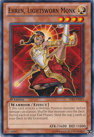 1st Edition, Common, Effect Monster, Light, Structure Deck: Realm of Light, Warrior Ehren, Lightsworn Monk [SDLI-EN011] Common - Trading Card World