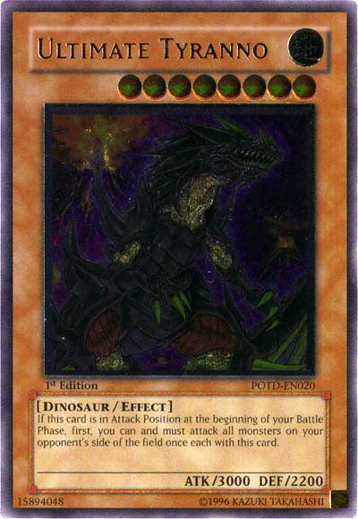 1st Edition, Dinosaur, Earth, Effect Monster, Power of the Duelist, Ultimate Rare, Unlimited Ultimate Tyranno [POTD-EN020] Ultimate Rare - Trading Card World