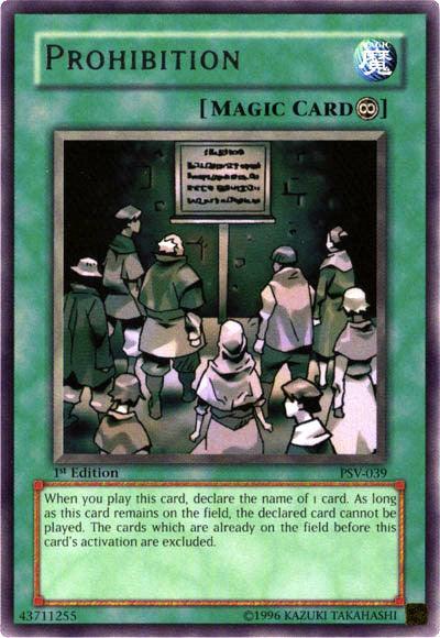 1st Edition, Continuous Spell, Pharaoh's Servant, Rare, Spell, Unlimited Prohibition [PSV-039] Rare - Trading Card World