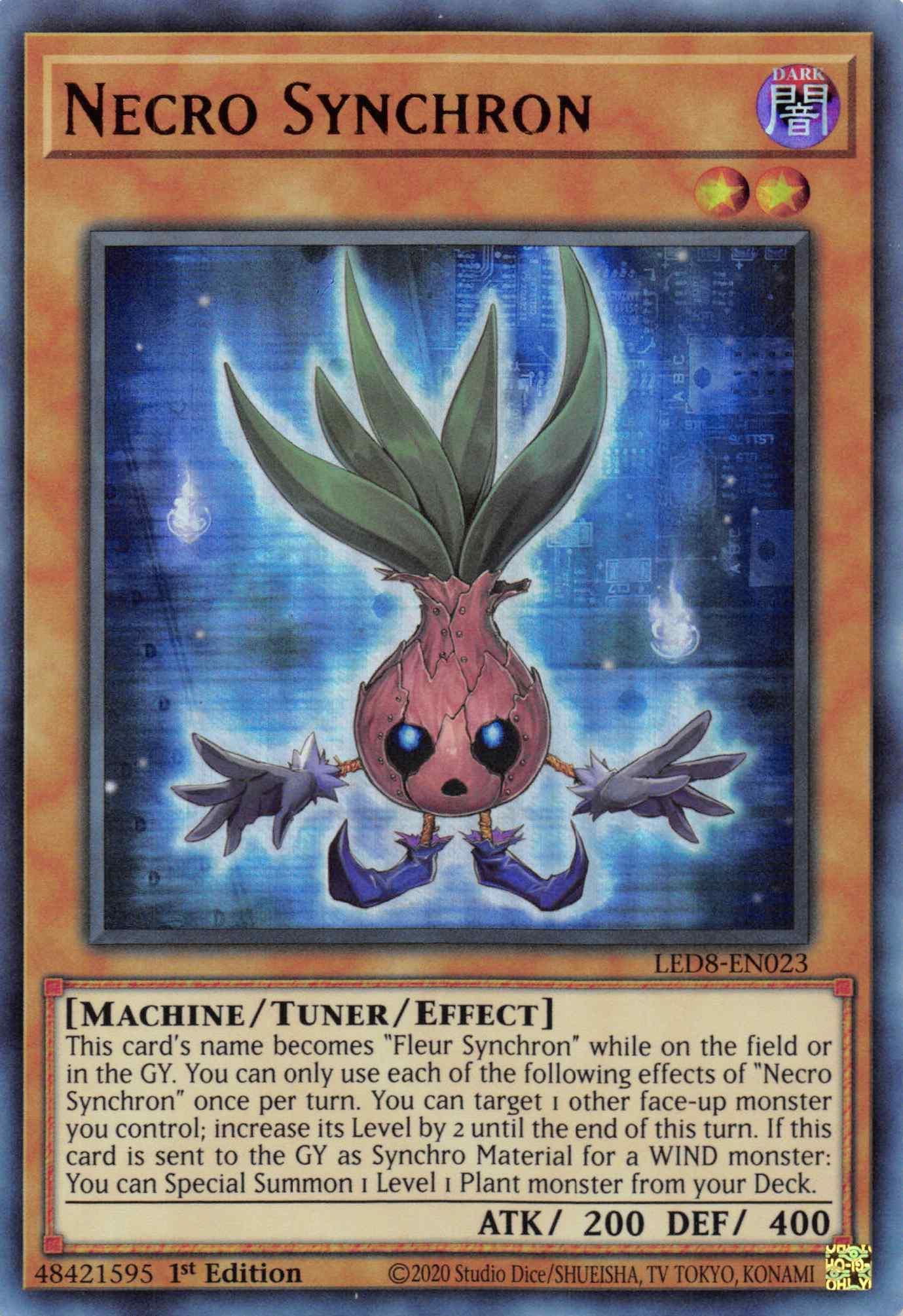 1st Edition, Dark, Legendary Duelists: Synchro Storm, Machine, Tuner/Effect Monster, Ultra Rare Necro Synchron [LED8-EN023] Ultra Rare - Trading Card World