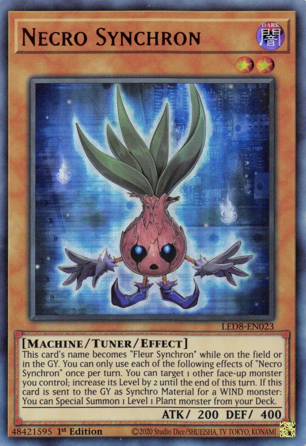 1st Edition, Dark, Legendary Duelists: Synchro Storm, Machine, Tuner/Effect Monster, Ultra Rare Necro Synchron [LED8-EN023] Ultra Rare - Trading Card World