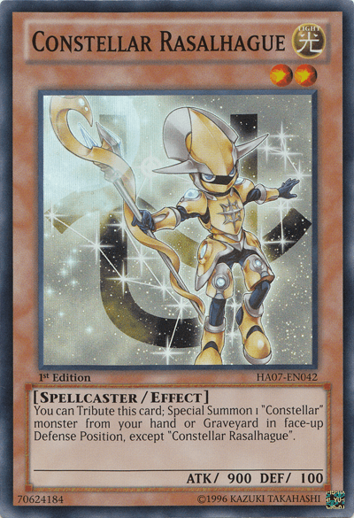1st Edition, Effect Monster, Hidden Arsenal 7: Knight of Stars, Light, Spellcaster, Super Rare, Unlimited Constellar Rasalhague [HA07-EN042] Super Rare - Trading Card World