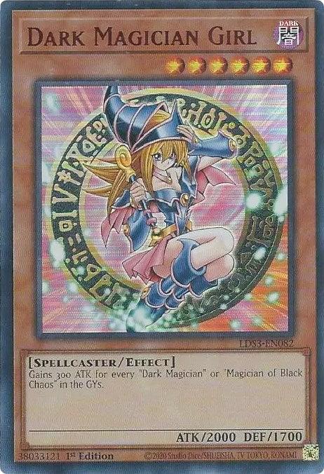 1st Edition, Dark, Effect Monster, Legendary Duelists: Season 3, Spellcaster, Ultra Rare Dark Magician Girl (Red) [LDS3-EN082] Ultra Rare - Trading Card World
