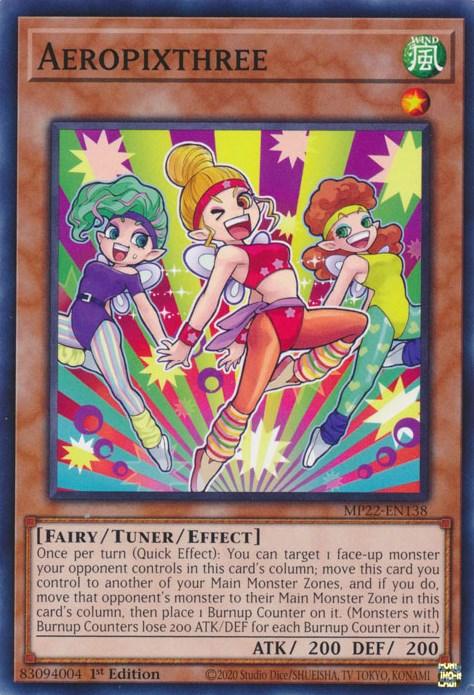 1st Edition, 2022 Tin of the Pharaoh's Gods, Common, Fairy, Tuner/Effect Monster, Wind Aeropixthree [MP22-EN138] Common - Trading Card World