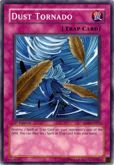 1st Edition, Common, Normal Trap, Structure Deck: Blaze of Destruction, Trap Dust Tornado [SD3-EN027] Common - Trading Card World