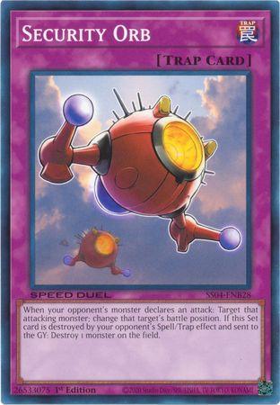 1st Edition, Common, Normal Trap, Speed Duel: Match of the Millennium, Trap Security Orb [SS04-ENB28] Common - Trading Card World