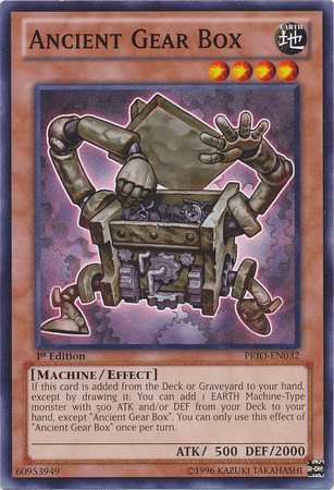 1st Edition, Common, Earth, Effect Monster, Machine, Primal Origin, Unlimited Ancient Gear Box [PRIO-EN032] Common - Trading Card World