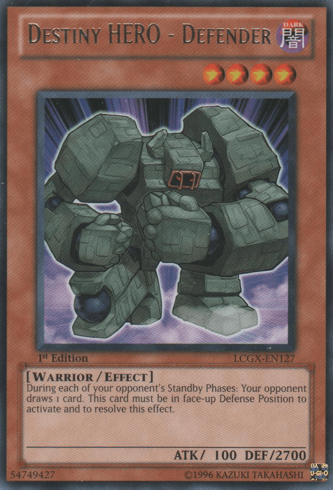 1st Edition, Dark, Effect Monster, Legendary Collection 2, Rare, Unlimited, Warrior Destiny HERO - Defender [LCGX-EN127] Rare - Trading Card World