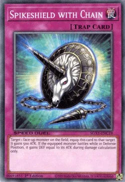 1st Edition, Common, Normal Trap, Speed Duel GX: Duel Academy Box, Trap Spikeshield with Chain [SGX1-ENC19] Common - Trading Card World