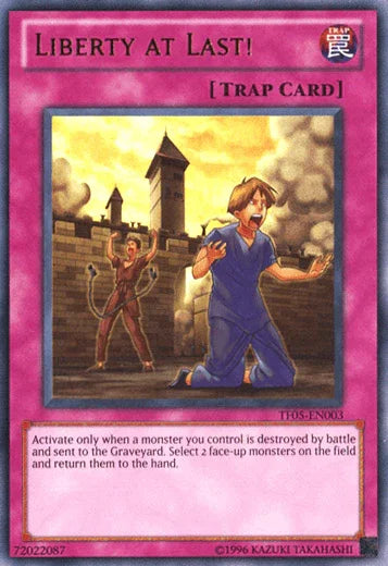 5D's Tag Force Promotional Cards, Limited, Normal Trap, Trap, Ultra Rare Liberty at Last! [TF05-EN003] Ultra Rare - Trading Card World