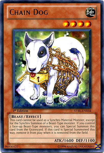 1st Edition, Beast, Earth, Effect Monster, Rare, Starstrike Blast, Unlimited Chain Dog [STBL-EN034] Rare - Trading Card World