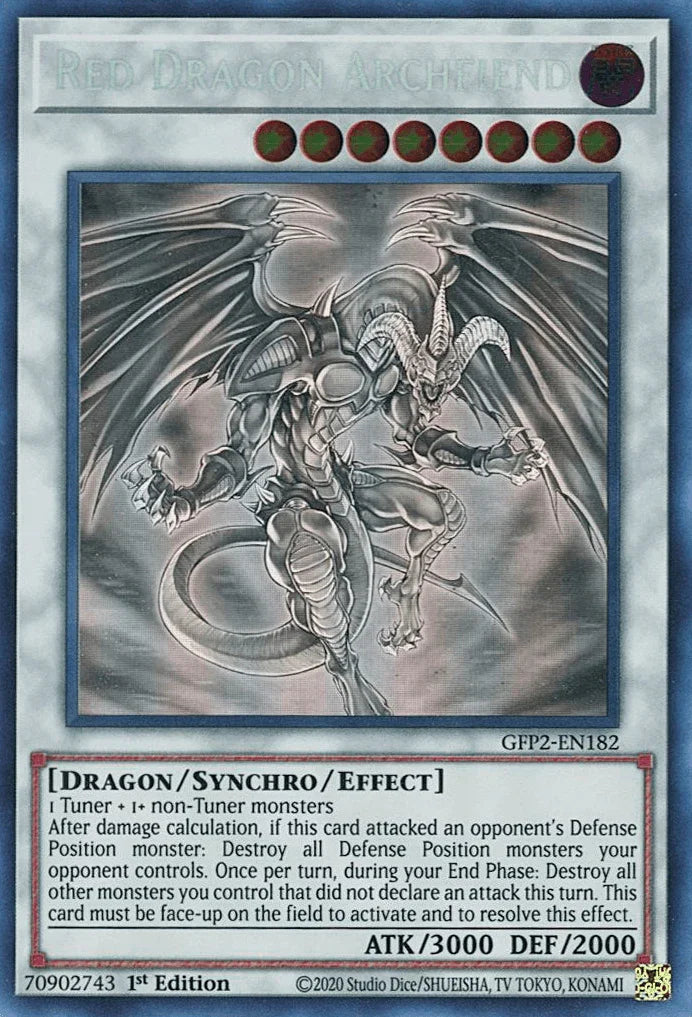 1st Edition, Dark, Dragon, Ghost Rare, Ghosts From the Past: The 2nd Haunting, Synchro/Effect Monster Red Dragon Archfiend [GFP2-EN182] Ghost Rare - Trading Card World