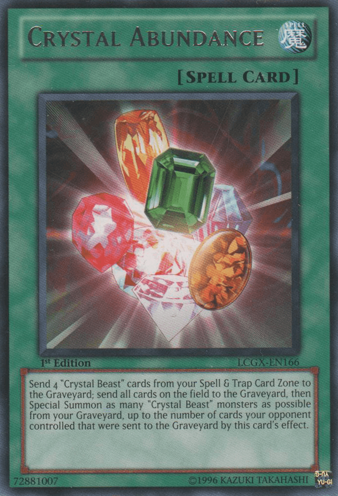 1st Edition, Legendary Collection 2, Normal Spell, Rare, Spell, Unlimited Crystal Abundance [LCGX-EN166] Rare - Trading Card World