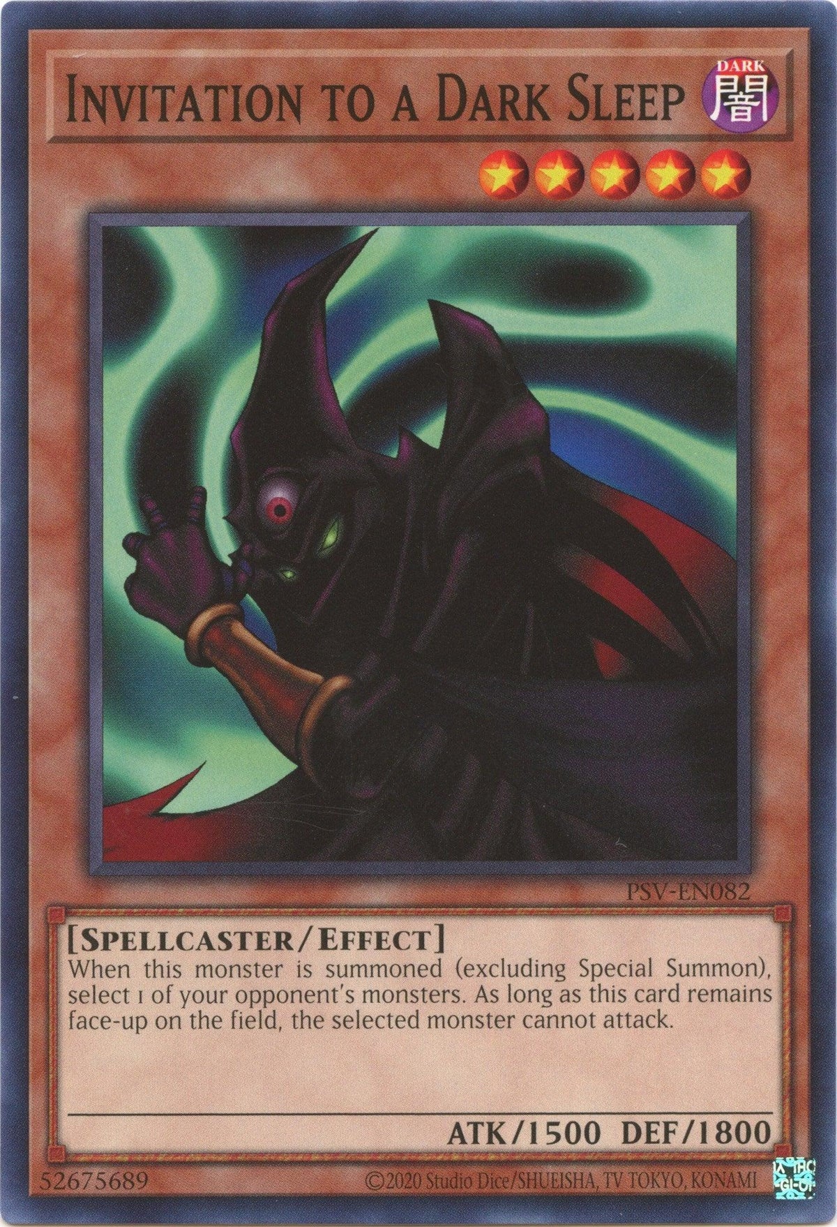 Common, Dark, Effect Monster, Pharaoh's Servant (25th Anniversary Edition), Spellcaster, Unlimited Invitation to a Dark Sleep (25th Anniversary) [PSV-EN082] Common - Trading Card World