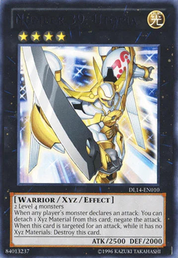 Duelist League Promo, Light, Rare, Unlimited, Warrior, Xyz/Effect Monster Number 39: Utopia (Purple) [DL14-EN010] Rare - Trading Card World