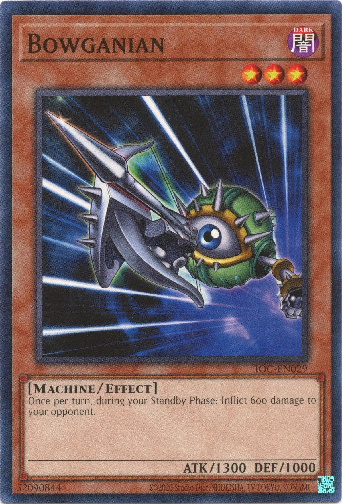 Common, Dark, Effect Monster, Invasion of Chaos (25th Anniversary Edition), Machine, Unlimited Bowganian (25th Anniversary) [IOC-EN029] Common - Trading Card World