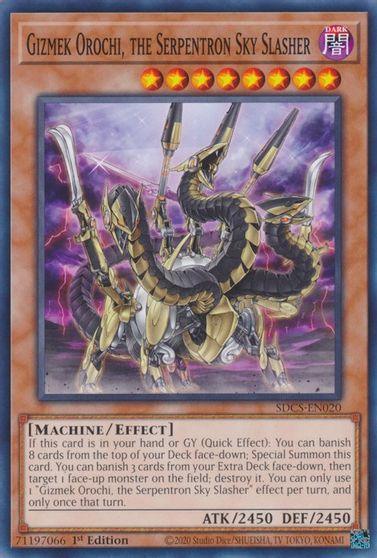 1st Edition, Common, Cyber Strike, Dark, Effect Monster, Machine, Unlimited Gizmek Orochi, the Serpentron Sky Slasher [SDCS-EN020] Common - Trading Card World