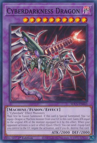 1st Edition, Common, Cyber Strike, Dark, Fusion/Effect Monster, Machine, Unlimited Cyberdarkness Dragon [SDCS-EN043] Common - Trading Card World