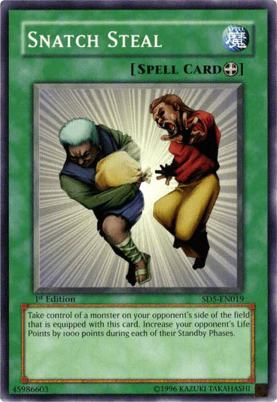 1st Edition, Common, Equip Spell, Spell, Structure Deck: Warrior's Triumph Snatch Steal [SD5-EN019] Common - Trading Card World