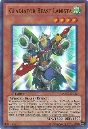 1st Edition, Effect Monster, Legendary Collection 2, Ultra Rare, Unlimited, Wind, Winged Beast Gladiator Beast Lanista [LCGX-EN252] Ultra Rare - Trading Card World
