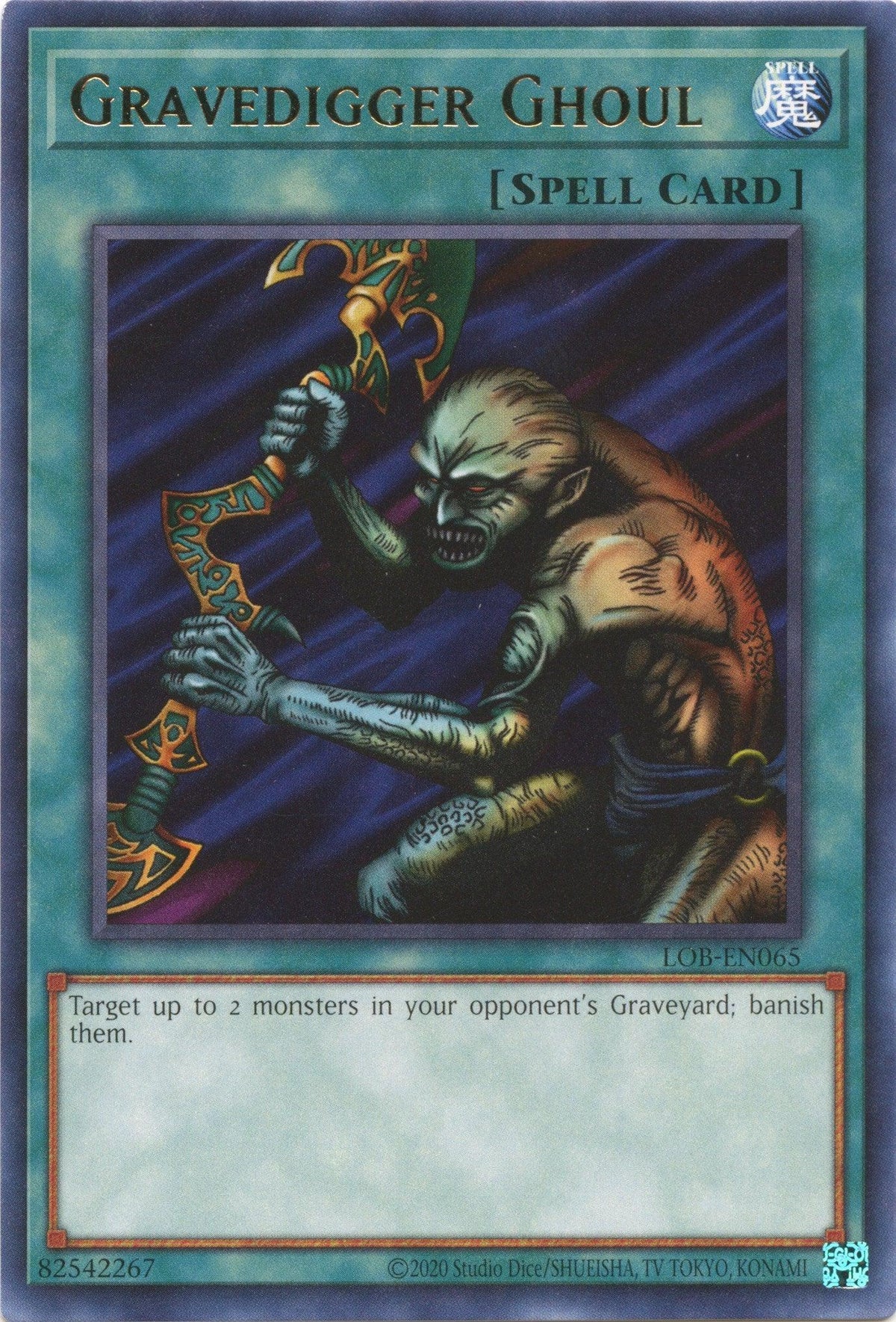 Legend of Blue Eyes White Dragon (25th Anniversary Edition), Normal Spell, Rare, Spell, Unlimited Gravedigger Ghoul (25th Anniversary) [LOB-EN065] Rare - Trading Card World