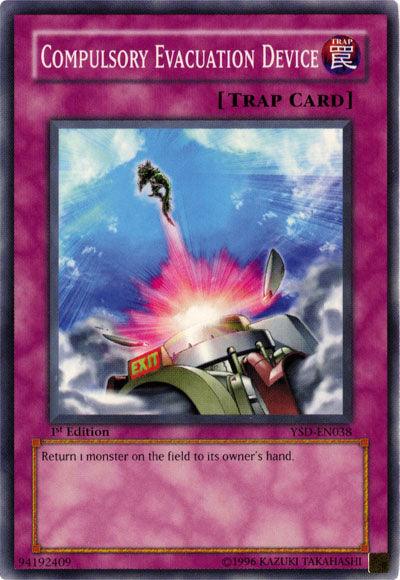 1st Edition, Common, Normal Trap, Starter Deck 2006, Trap, Unlimited Compulsory Evacuation Device [YSD-EN038] Common - Trading Card World