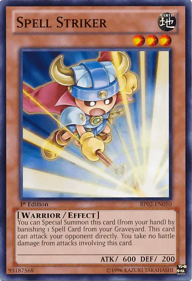 1st Edition, Battle Pack 2: War of the Giants, Earth, Effect Monster, Mosaic Rare, Unlimited, Warrior Spell Striker [BP02-EN050] Mosaic Rare - Trading Card World