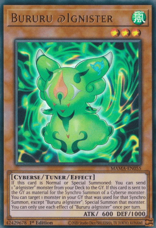 1st Edition, Cyberse, Magnificent Mavens, Tuner/Effect Monster, Ultra Rare, Wind Bururu @Ignister [MAMA-EN055] Ultra Rare - Trading Card World