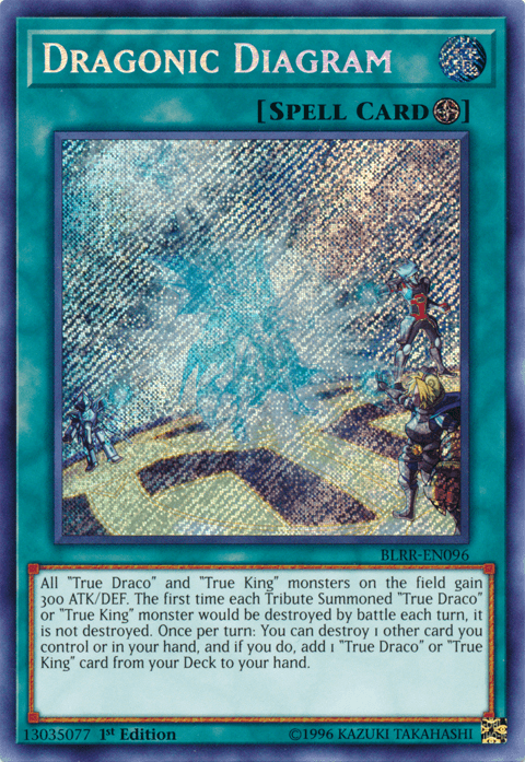 1st Edition, Battles of Legend: Relentless Revenge, Field Spell, Secret Rare, Spell Dragonic Diagram [BLRR-EN096] Secret Rare - Trading Card World