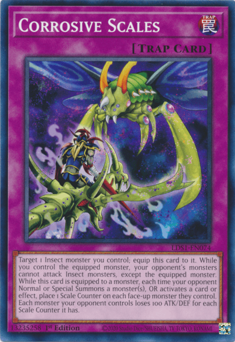 1st Edition, Common, Legendary Duelists: Season 1, Normal Trap, Trap Corrosive Scales [LDS1-EN074] Common - Trading Card World