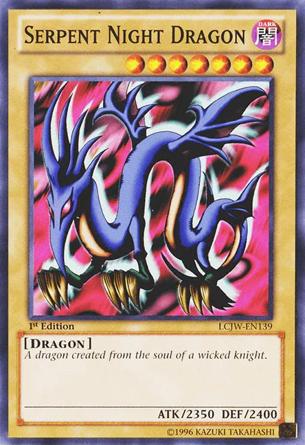 1st Edition, Common, Dark, Dragon, Legendary Collection 4: Joey's World, Normal Monster Serpent Night Dragon [LCJW-EN139] Common - Trading Card World