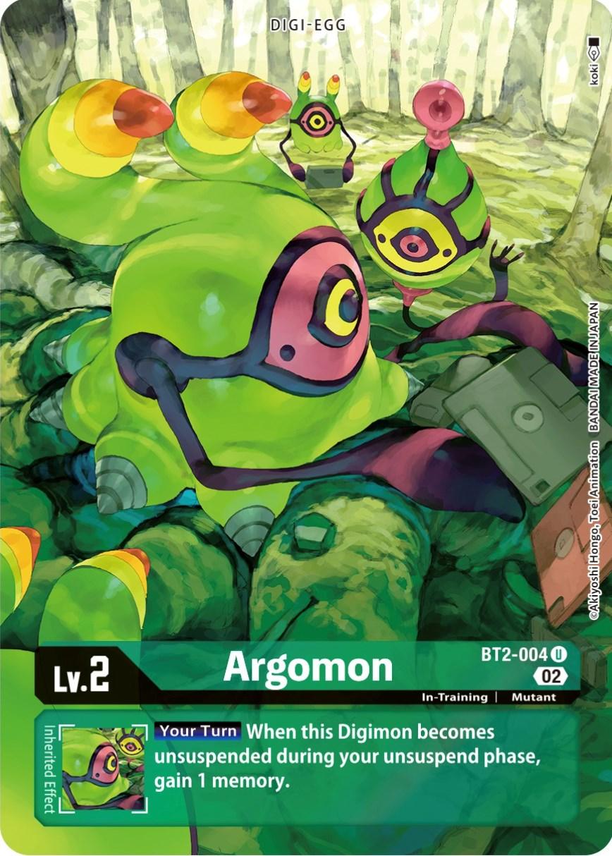 BT2-004, Digi-Egg, Green, In-Training, Mutant, Starter Deck: Beelzemon Advanced Deck Set, Uncommon Argomon [BT2-004] (Alternate Art) [Starter Deck: Beelzemon Advanced Deck Set] - Trading Card World