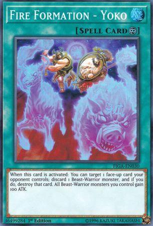 1st Edition, Continuous Spell, Fists of the Gadgets, Spell, Super Rare Fire Formation - Yoko [FIGA-EN030] Super Rare - Trading Card World