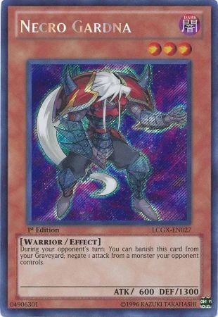 1st Edition, Dark, Effect Monster, Legendary Collection 2, Secret Rare, Unlimited, Warrior Necro Gardna [LCGX-EN027] Secret Rare - Trading Card World