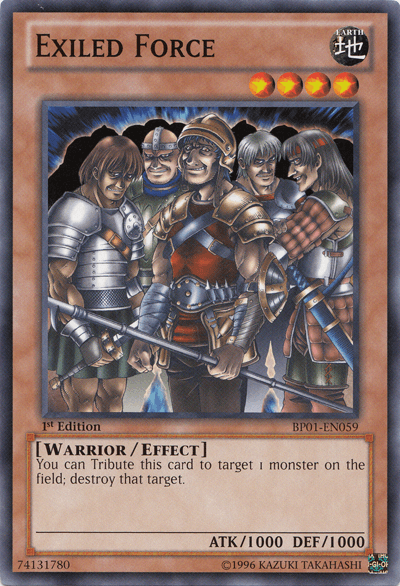 1st Edition, Battle Pack: Epic Dawn, Common, Earth, Effect Monster, Unlimited, Warrior Exiled Force [BP01-EN059] Common - Trading Card World